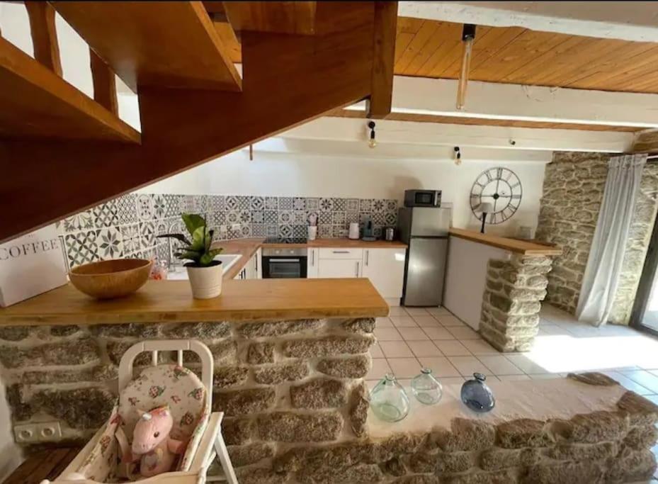 Maison De Pecheur Bord De Mer Bois Et Pierre 6-8 Pers Plobannalec Extérieur photo