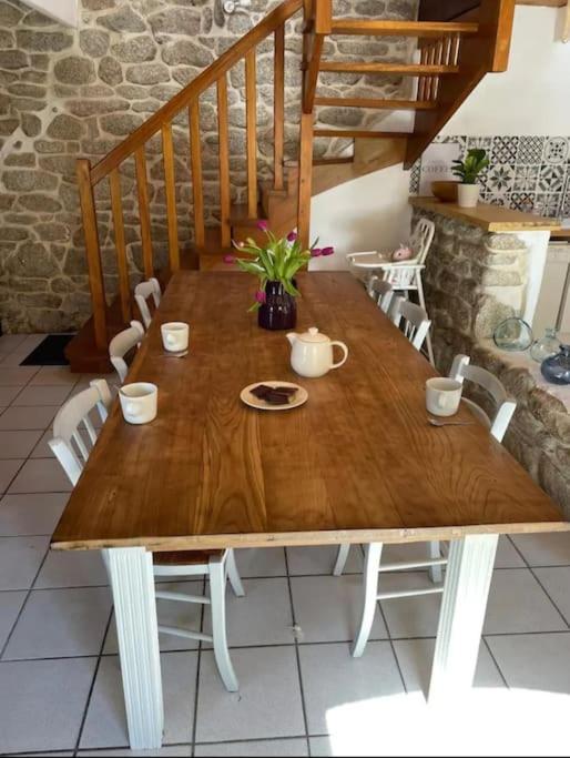 Maison De Pecheur Bord De Mer Bois Et Pierre 6-8 Pers Plobannalec Extérieur photo