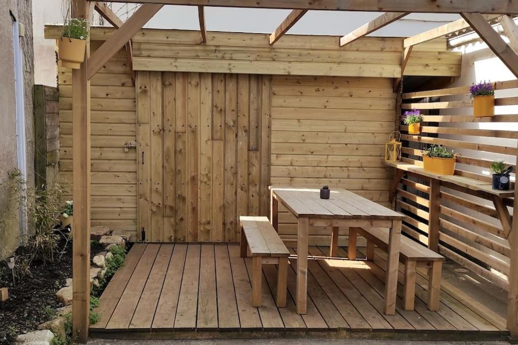 Maison De Pecheur Bord De Mer Bois Et Pierre 6-8 Pers Plobannalec Extérieur photo