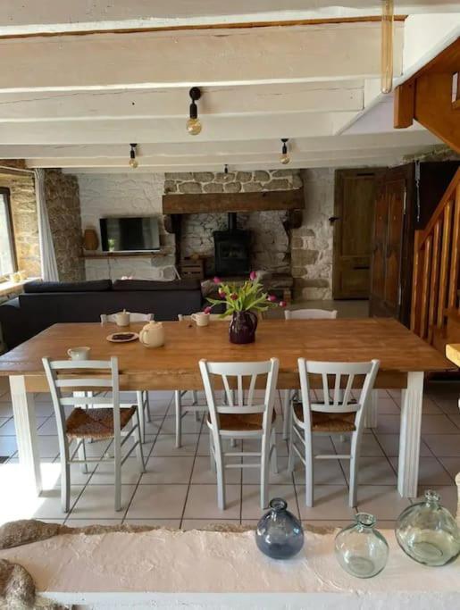 Maison De Pecheur Bord De Mer Bois Et Pierre 6-8 Pers Plobannalec Extérieur photo