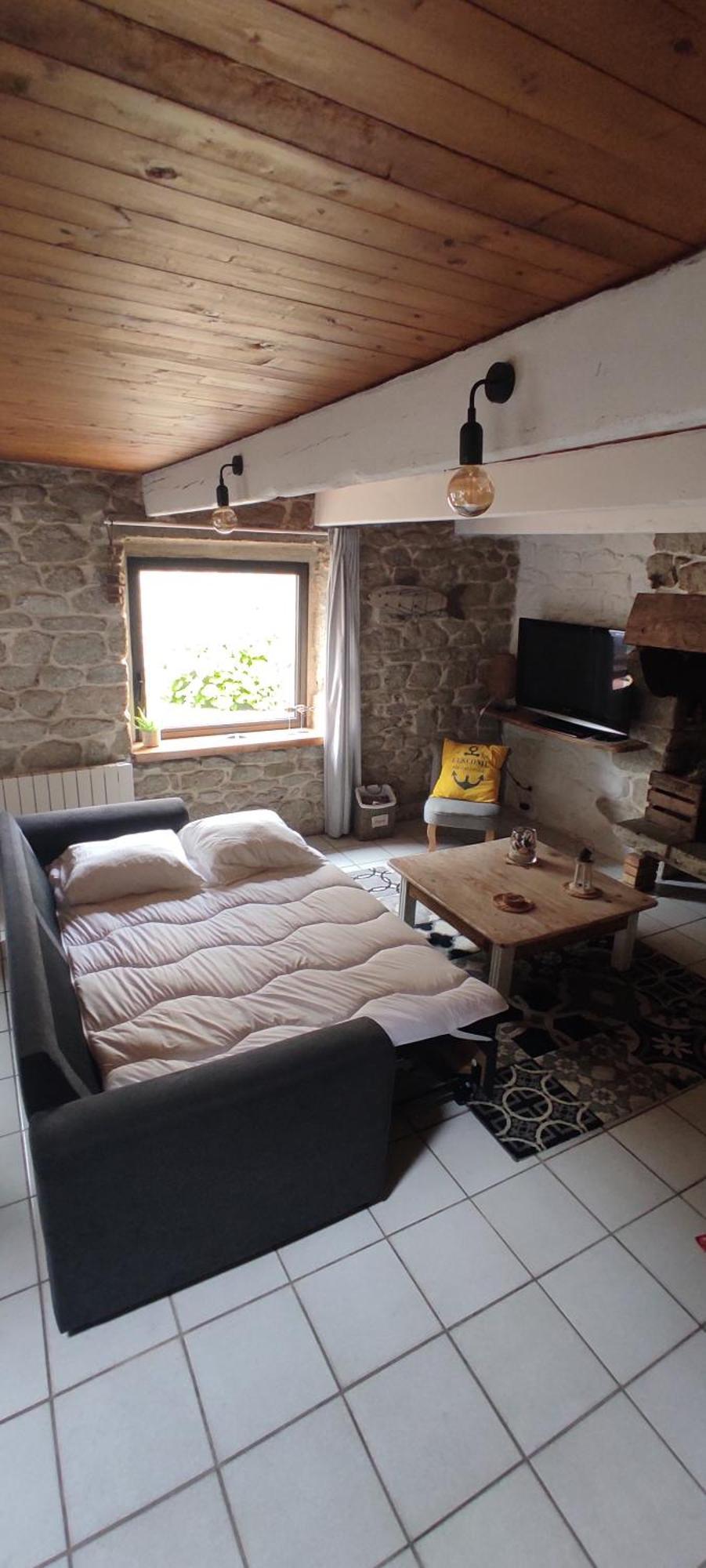 Maison De Pecheur Bord De Mer Bois Et Pierre 6-8 Pers Plobannalec Extérieur photo